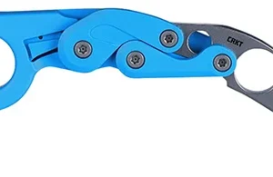 CRKT 4041T Provoke Trainer 2.48" Folding Karambit Plain Stonewashed 420J2 SS Blade/ Blue Polypropylene Handle Includes Pocket Clip