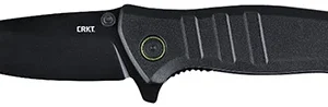 CRKT 6295 Dextro  3.18" Folding Drop Point Plain Black TiNi D2 Steel Blade/Black Aluminum Handle Includes Pocket Clip
