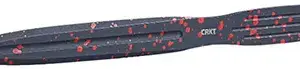 CRKT K930RKP Onion Throwing Knives 6.25" Fixed Spear Point Plain Non-Sharp Black/Red Spatter 1050 High Carbon  Includes Sheath 3 Blades