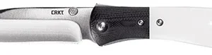 CRKT M4-02M M4-02M  3.25" Plain Satin 8Cr13MoV SS Blade Black/White Resin Infused Fiber w/G10 Bolster Handle Includes Pocket Clip