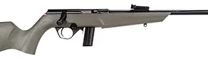 Rossi  RB22  Compact 22 LR 10+1, 16" Matte Black Button Rifled Free Floating Steel Barrel, Matte Black Stainless Steel Receiver, OD Green Monte Carlo Stock, Right Hand