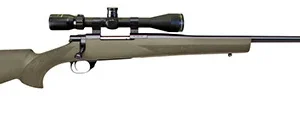 Howa HGP2270G M1500 Hogue 270 Win 5+1 22" Barrel, Blued Steel Receiver, Green Hogue OverMolded Synthetic Stock Includes Nikko Stirling GamePro 4-12x40mm Scope