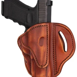 1791 Gunleather ORBH21VTGR BH2.1 Optic Ready OWB Size 2.1 Vintage Leather Belt Slide Fits S&W M&P Shield/Glock 17/Springfield XD9 Right Hand