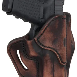 1791 Gunleather ORBH23VTGR BH2.3 Optic Ready OWB Size 2.3 Vintage Leather Belt Slide Compatible w/Glock 17/20/21/22/31/34/35/40/41/ Ruger 95/American Right Hand