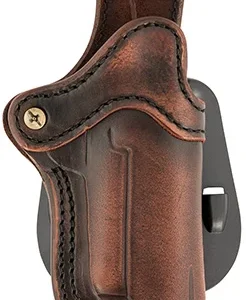 1791 Gunleather ORPDH1VTGR Paddle Holster Optic Ready OWB Size 01 Vintage Leather Paddle Fits 4-5" 1911 Right Hand
