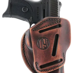 1791 Gunleather 3WH1VTGA 3-Way  IWB/OWB Size 01 Vintage Leather Belt Loop Fits 1911 3-4" Ambidextrous Hand