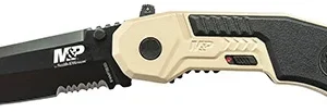 Smith & Wesson Knives SWMP3BSDCP M&P M.A.G.I.C. 2.80" Folding Part Serrated Black Oxide 4034 SS Blade 4.30" Aluminum Handle Includes Pocket Clip