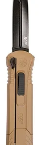 Smith & Wesson Knives 1092050 M&P  3.50" OTF Spear Point Plain Black Oxide AUS-8A SS Blade 5.16" Flat Dark Earth Aluminum Handle
