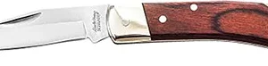Uncle Henry LB5CP LB5 Smokey II Folding Clip Point Plain Stainless Steel Blade 3.70" Wood Handle Includes Sheath
