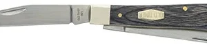Old Timer 1135990 Heritage Series Trapper 940T 3" Clip/Spey D2 Steel Blade 3.70" Black/Tan Wood Laminate Handle