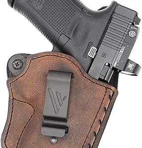 Versacarry CFD2112 Comfort Flex Deluxe IWB Size 02 Brown Leather Belt Clip Right Hand