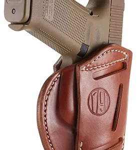 1791 Gunleather 3WH6CBRA 3-Way  IWB/OWB Size 06 Classic Brown Leather Belt Loop Fits Beretta 92 Fits Walther PPQ Fits Sig P320 Ambidextrous Hand