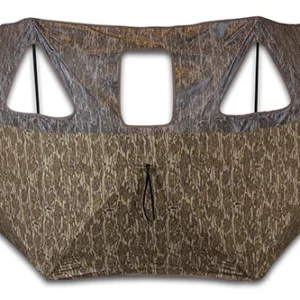 Primos 65165 Double Bull 3-Panel Stakeout Ground Mossy Oak Original BottomLand 50" x 122" 50" High