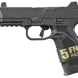 FN 66101650 509T Bundle Full Size Frame 9mm Luger 10+1 4.50" Black Steel Threaded Barrel, Black Optic Ready/Serrated Stainless Steel Slide, Black Polymer Frame w/Picatinny Rail 5 Magazines/Case