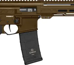 CMMG 94A6867MB Dissent MK4 9mm Luger 33+1 6.50", Midnight Bronze Rec, Picatinny Brace Adapter, 5.50" M-LOK Handguard, Left Side Charging Handle, Zeroed Linear Comp, Zeroed Drop-In Single Stage Trigger