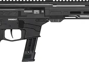 CMMG 92A682CAB Dissent MKGS 9mm Luger 33+1 6.50", Black, Picatinny Brace Adapter, 5.50" M-LOK Handguard, Left Side Charging Handle, Zeroed Linear Comp, TriggerTech Trigger (Sig P320 Mag Compatible)