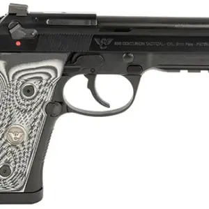 Wilson Combat BER-92CT-9 92G Centurion 9mm Luger 17+1(2)/20+1(1) 4.25", Black, Aluminum Pic. Rail Frame, Gray/Black G10 Grips, Tritium Combat Sight