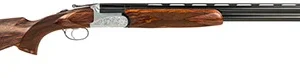 Fausti Usa, Inc 15803 Caledon  28 Gauge 2.75" 2rd 26" Blued Barrel, Engraved Stainless Rec, Wood Laser Grain Stock, Metallic Bead Sight