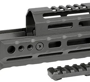 Midwest Industries MIAKALPHA6 Alpha Drop-in Aluminum Black Hardcoat Anodized 5 Slot Picatinny Rail AK-Platform 6" Long Compatible w/M-LOK