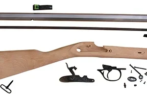 Traditions KRC53008 Deerhunter  50 Cal Percussion 24" Natural Stainless Octagon Barrel Unfinished Hardwood Stock Sidelock Action Lite Optic Sights