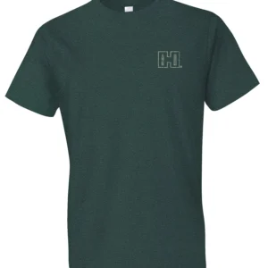 Hornady Gear 31794 Double Rocker  Olive Heather, Cotton/Polyester/Rayon, Short Sleeve Semi-Fitted, XL
