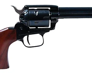 Heritage Mfg RR22B6LHOL Rough Rider  22 LR 6 Shot 6.50" Black Oxide Barrel, Frame & Cylinder, Cocobolo Grips Features Hunter Debossed Leather Holster
