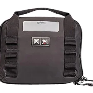Vertx VTX5709 VTAC Single Pistol Case Black Holds 2 Handguns 420D Nylon Ripstop