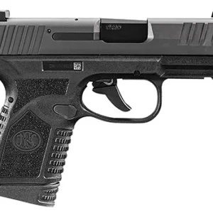 FN 66101412 Reflex  Micro-Compact Frame 9mm Luger 10+1, 3.30" Black Target Crown Steel Barrel, Black PVD Serrated Steel Slide & Polymer Frame w/Picatinny Rail, Ambidextrous