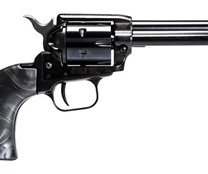 Heritage Mfg RR22B4BP Rough Rider  22 LR 6 Shot, 4.75" Black Oxide Steel Barrel, Black Oxide Zinc Alloy Frame, Black Oxide Cylinder, Black Pearl Grip, Manual Safety, Exposed Hammer