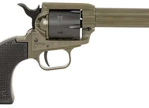 Heritage Mfg RR22T4 Rough Rider 22 LR 6 Shot 4.75" OD Green Cerakote Barrel, OD Green Cerakote w/Black Accents Frame, Black Cerakote Cylinder, Black Star Polymer Grips