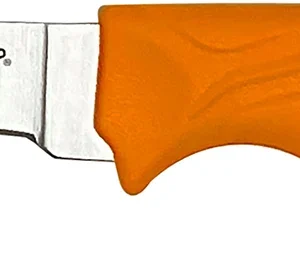 AccuSharp 734C AccuZip  4" Fixed Plain Stainless Steel/ Blade Blaze Orange Ergonomic Anti-Slip Rubber Handle
