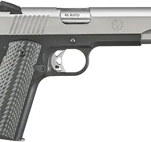 Ruger 6792 SR1911  Full Size 45 ACP 8+1 5" Stainless Steel Barrel, Matte Stainless Serrated Slide, Satin Aluminum Frame w/Beavertail Black Anodized Aluminum Grips Right Hand