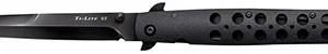 Cold Steel CS26C6AA Ti-Lite  6" Folding Spear Point Plain Black w/DLC Cooating S35VN SS Blade/4.75" Black G10 Handle Includes Belt Clip