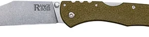Cold Steel CS20KR7 Range Boss  Folding Clip Point Plain 4034 SS Blade/5.25" OD Green Zy-Ex Handle