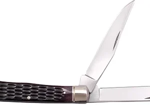 Cold Steel CSFLTRPRJ Trapper  3" Folding Clip/Spey Plain 8Cr13MoV SS Blade/Brown Jigged w/Polished Bolsters Bone Handle