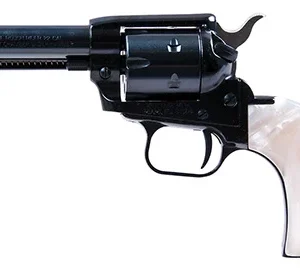 Heritage Mfg RR22MB3BHPRL Rough Rider  22 LR 22 WMR 6 Shot, 3.50" Black Steel Barrel, Black Zinc Alloy Frame, Black Cylinder, White Pearl Birdshead Grip, Hammer/Thumb Safety, Exposed Hammer