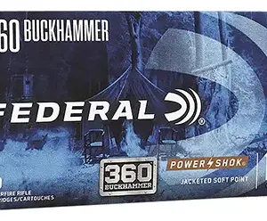 Federal 360BHAS Power-Shok Buckhammer 360Buckhammer 180gr Soft Point 20 Per Box/10 Case