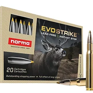 Norma Ammunition 20177342 Dedicated Hunting Evostrike 30-06 Springfield 139 gr Polymer Tip Boat Tail 20 Per Box/ 10 Case