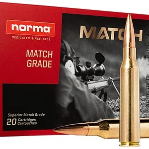 Norma Ammunition 10185442 Dedicated Precision Golden Target Match 338 Lapua Mag 250 gr Hollow Point Boat Tail 20 Per Box/ 10 Case