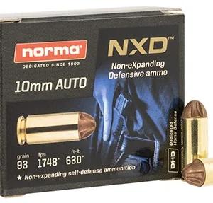 Norma Ammunition 611340020 Self Defense NXD 10mm Auto NXD 20 Per Box/ 10 Case