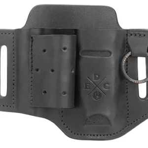 1791 Gunleather HDESLFBLKA EDC Heavy Duty Easy Slide OWB Black Leather Belt Slide Ambidextrous