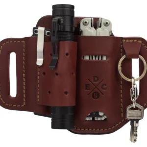 1791 Gunleather HDESLFCHNA EDC Heavy Duty Easy Slide OWB Chestnut Leather Belt Slide Ambidextrous