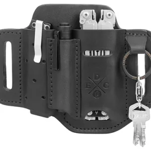 1791 Gunleather HDESSFBLKA EDC Heavy Duty Easy Slide OWB Black Leather Belt Slide Ambidextrous