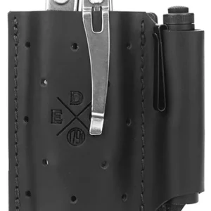 1791 Gunleather ACDUOBLKA EDC Action Clip Duo OWB Black Leather Belt Clip Ambidextrous