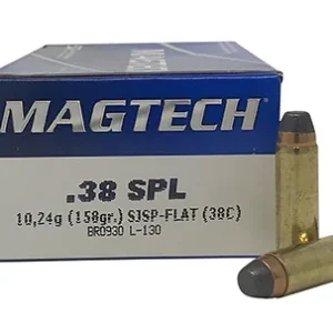 Magtech 38C Range/Training  38 Special 158 gr Semi Jacketed Soft Point Flat 50 Per Box/ 20 Case