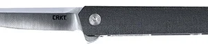 CRKT 7095KX CEO  Compact 2.61" Folding Plain Satin 4116 SS Blade/Black GRN Handle Includes Pocket Clip