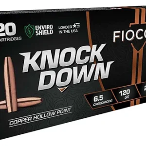 Fiocchi 65CMCHA Knock Down Enviro Shield 6.5 Creedmoor 120 gr Hollow Point 20 Per Box/ 10 Case