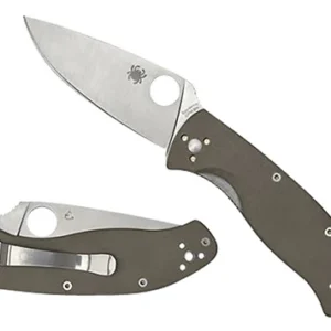 Spyderco C122GBNM4P Tenacious  3.35" Folding Plain CPM M4 Blade/ Brown Textured G10 Handle Includes Pocket Clip