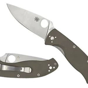 Spyderco C122GBNM4PS Tenacious  3.35" Folding Part Serrated CPM M4 Blade/Brown Textured G10 Handle Includes Pocket Clip