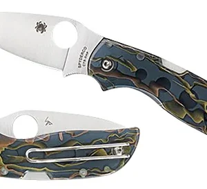 Spyderco C152RNP Chaparral Raffir Noble 2.80" Folding Plain Satin CTS XHP Steel Blade/Smoke Colored Acrylic/Brass & Copper Mesh Handle Includes Pocket Clip